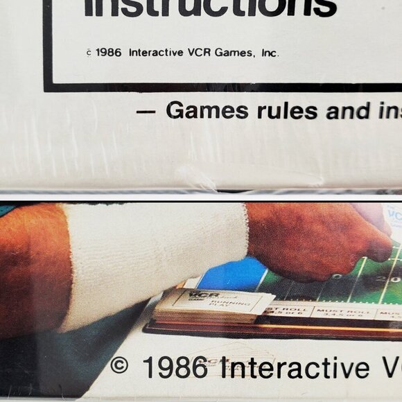 VCR Quarterback Game Board 1986 Vintage NFL Football Interactive VHS Sealed NIB - Picture 4 of 11